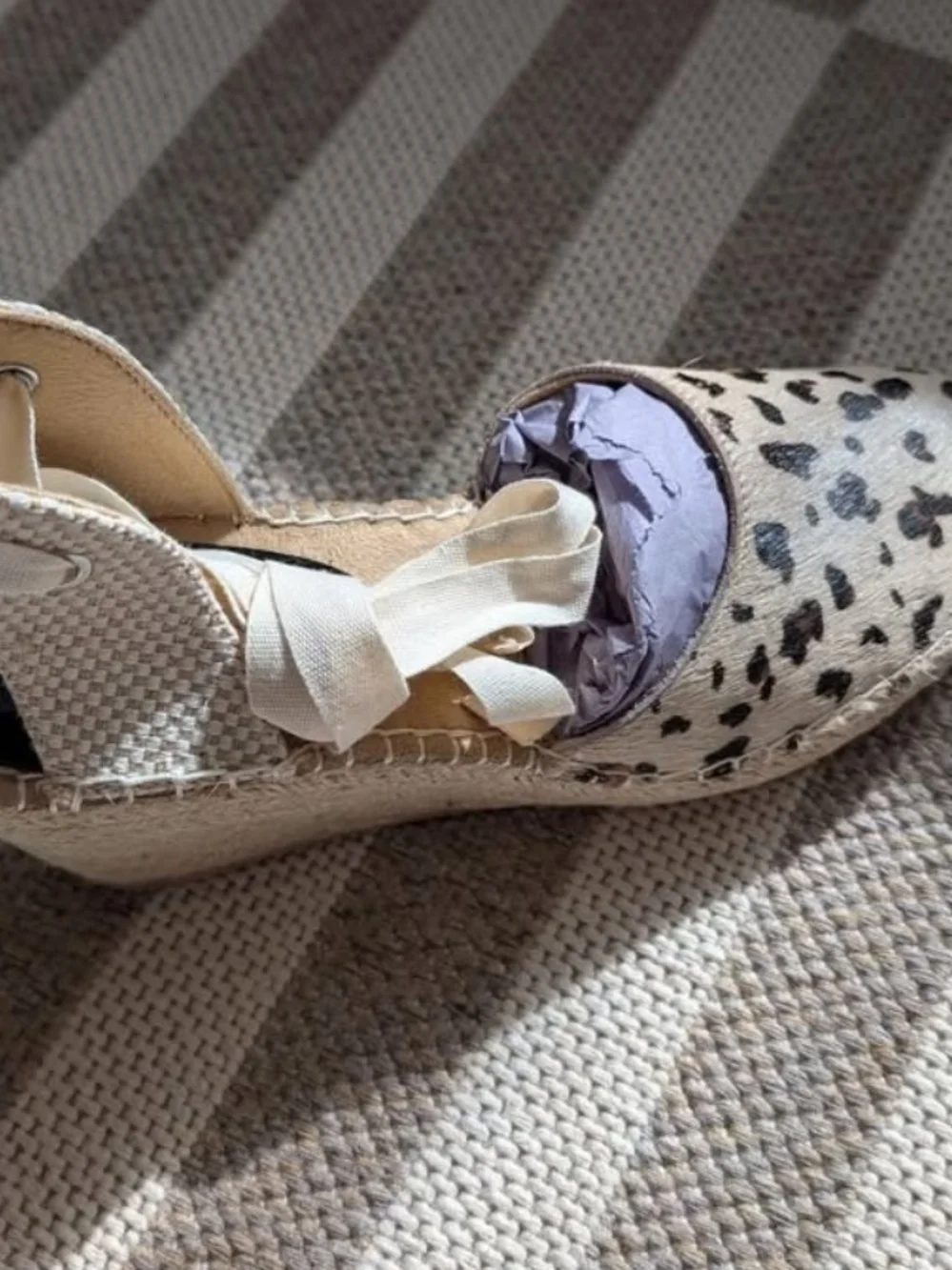Coconuts by Matisse Cream Leopard Espadrille Wedge Sandals